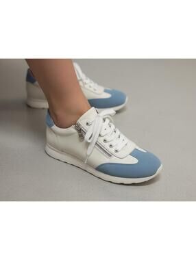 Sole Bliss pixie - Blue suede and White leather Sneakers